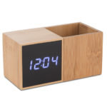Hodiny se stolním organizérem BAMBOO